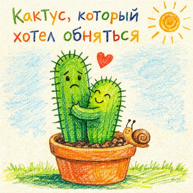 Иллюстрация к истории «Кактус, который хотел обняться»
