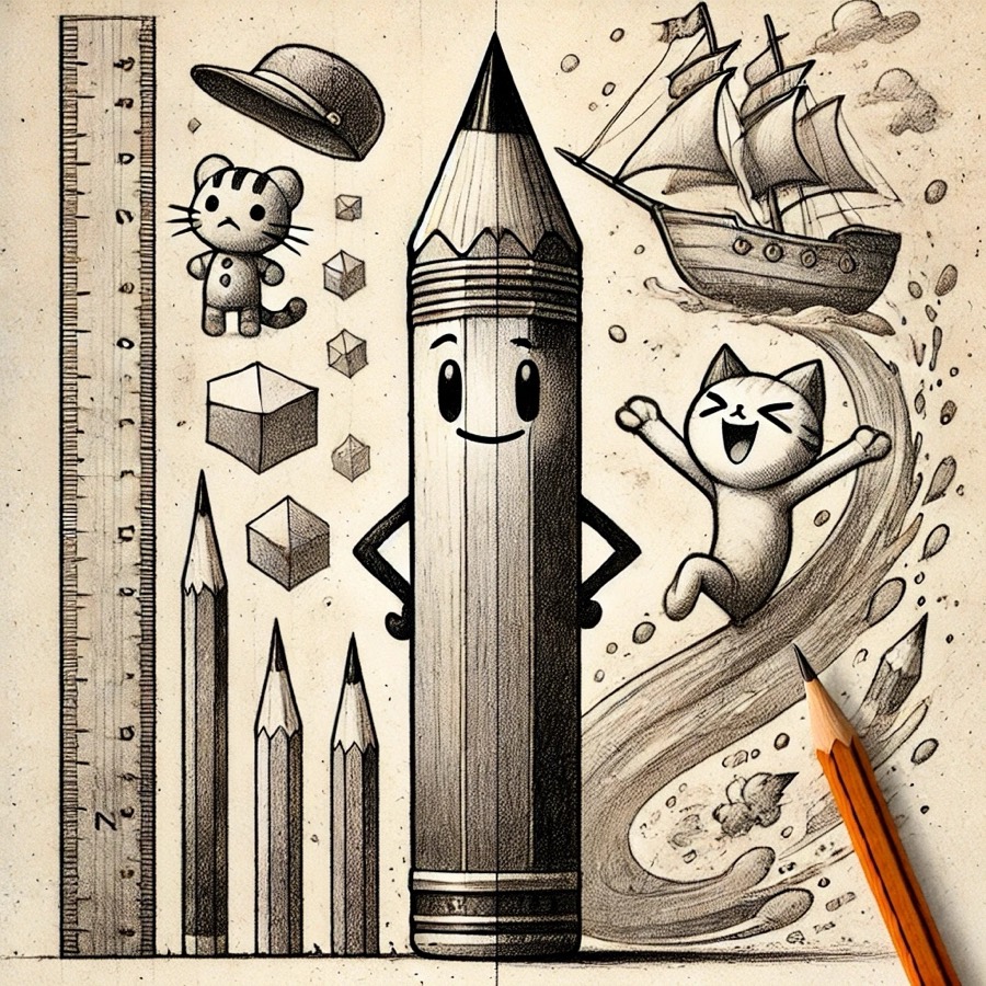 Иллюстрация к истории «Карандаш, который не любил ошибаться»
